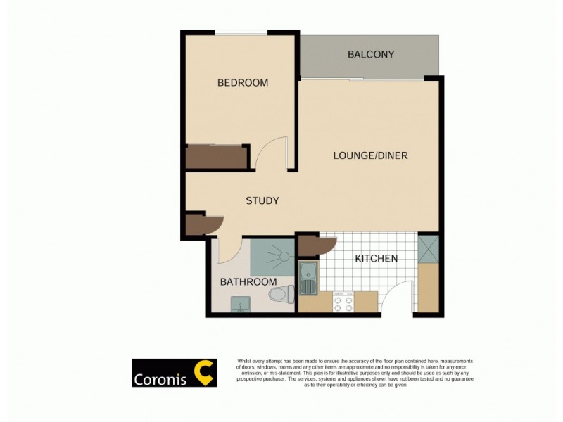 1707/35 Campbell Street, Bowen Hills QLD 4006 Floorplan