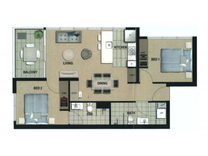 20808/36 Railway Terrace, Milton QLD 4064 Floorplan