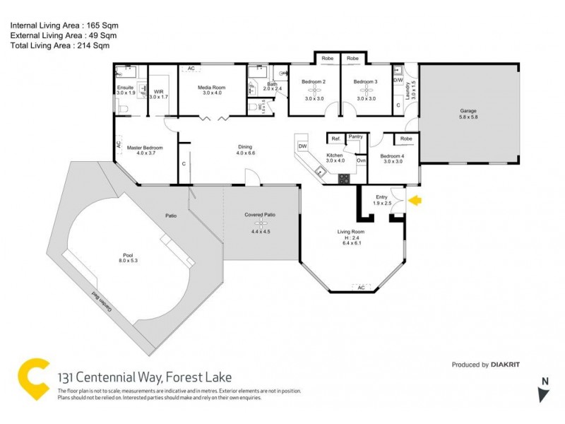 131 Centennial Way, Forest Lake QLD 4078 Floorplan