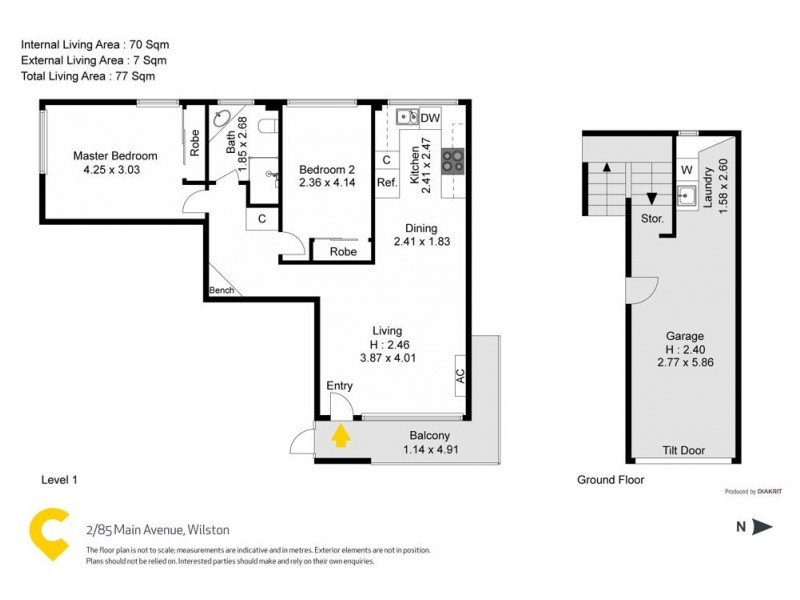 2/85 Main Avenue, Wilston QLD 4051 Floorplan