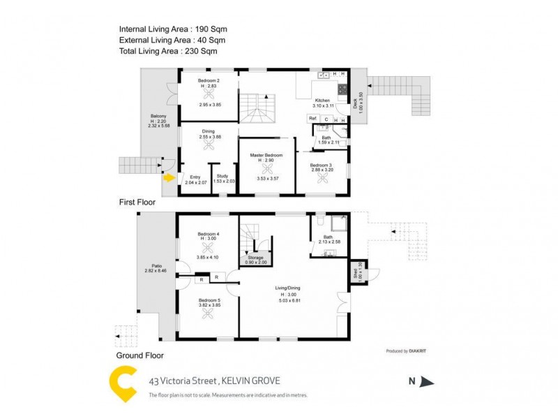 43 Victoria Street, Kelvin Grove QLD 4059 Floorplan