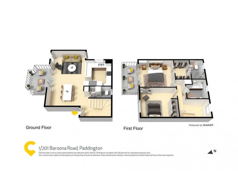 1/201 Baroona Road, Paddington QLD 4064 Floorplan