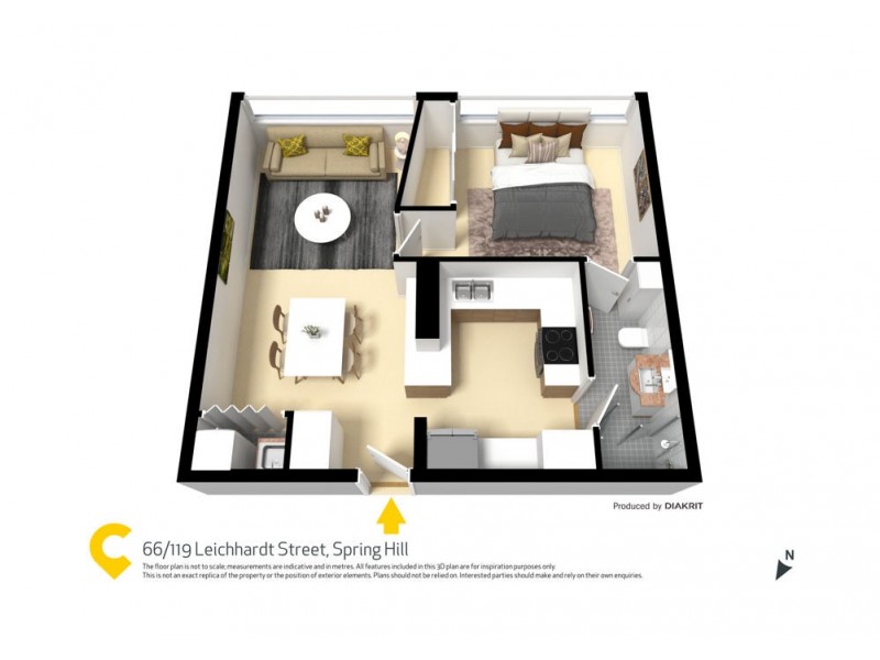 2C/119 Leichardt Street, Spring Hill QLD 4000 Floorplan