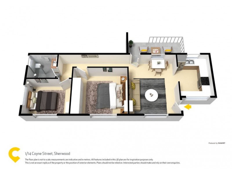 1/14 Coyne Street, Sherwood QLD 4075 Floorplan