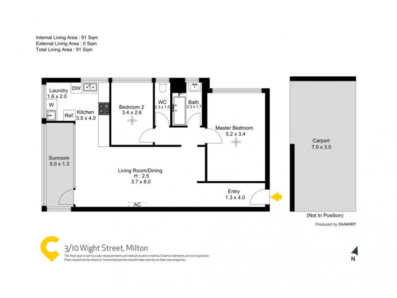 3/10 Wight Street, Milton QLD 4064 Floorplan