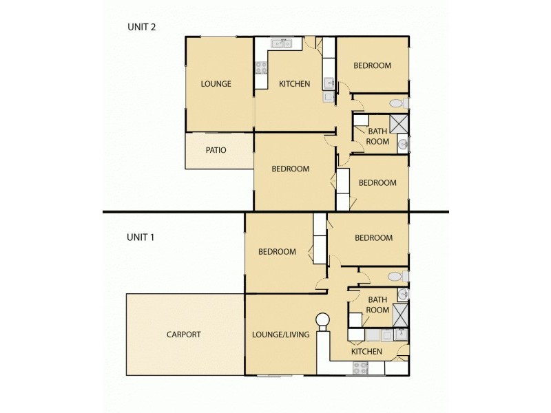 Unit 1 & 2/5 Ulmarra Court, Mooloolaba QLD 4557 Floorplan