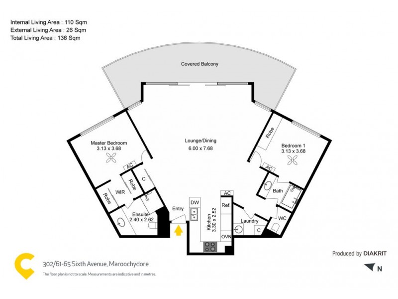 302/61-65 Sixth Avenue, Maroochydore QLD 4558 Floorplan