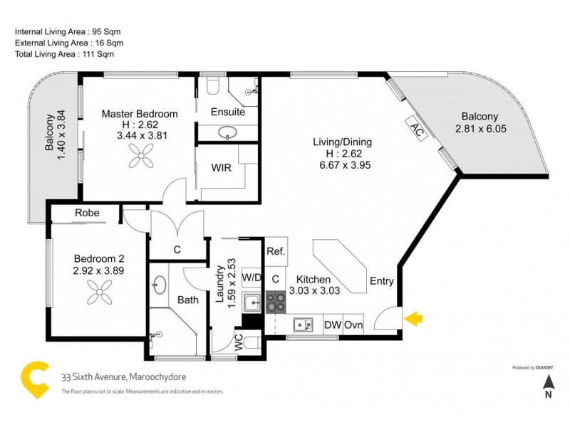 10/33 Sixth Avenue, Maroochydore QLD 4558 Floorplan