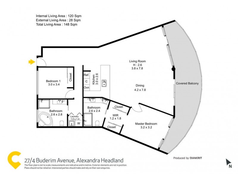 27/4 Buderim Avenue, Alexandra Headland QLD 4572 Floorplan
