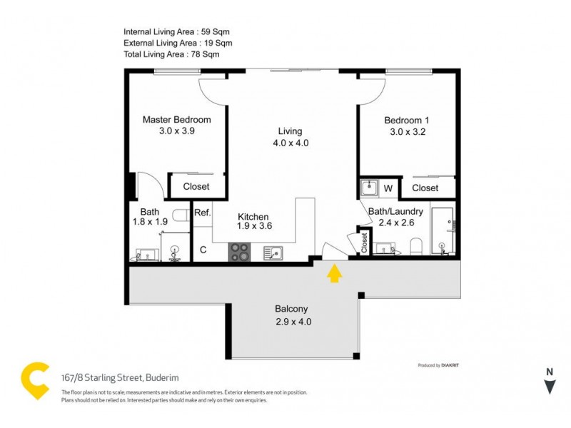167/8 Starling Street, Buderim QLD 4556 Floorplan