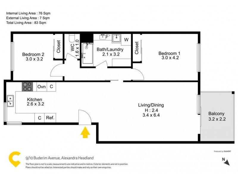 9/10 Buderim Avenue, Alexandra Headland QLD 4572 Floorplan