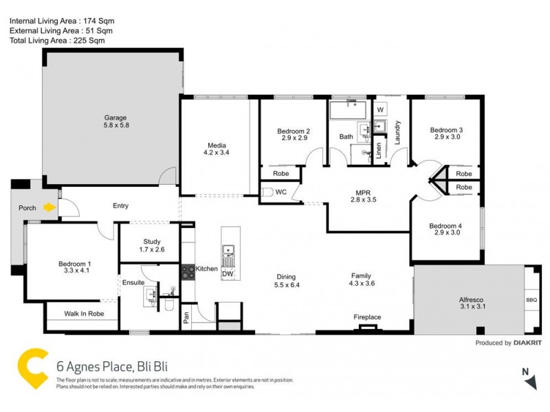 6 Agnes Place, Bli Bli QLD 4560 Floorplan