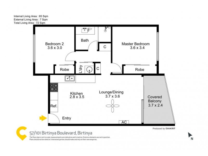 57/101 Birtinya Boulevard, Birtinya QLD 4575 Floorplan