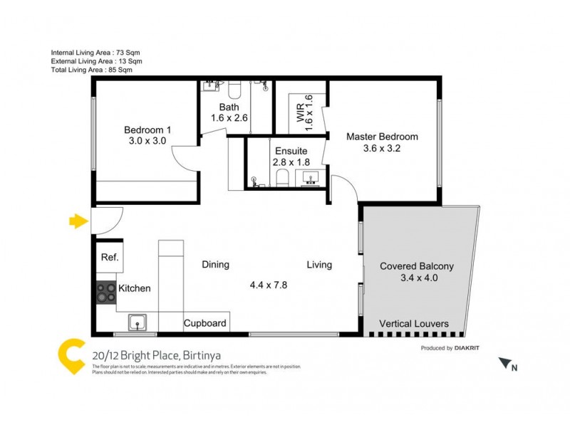20/12 Bright Place, Birtinya QLD 4575 Floorplan