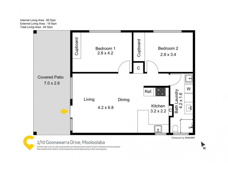 2/10 Goonawarra Drive, Mooloolaba QLD 4557 Floorplan