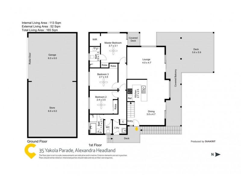 35 Yakola Parade, Alexandra Headland QLD 4572 Floorplan