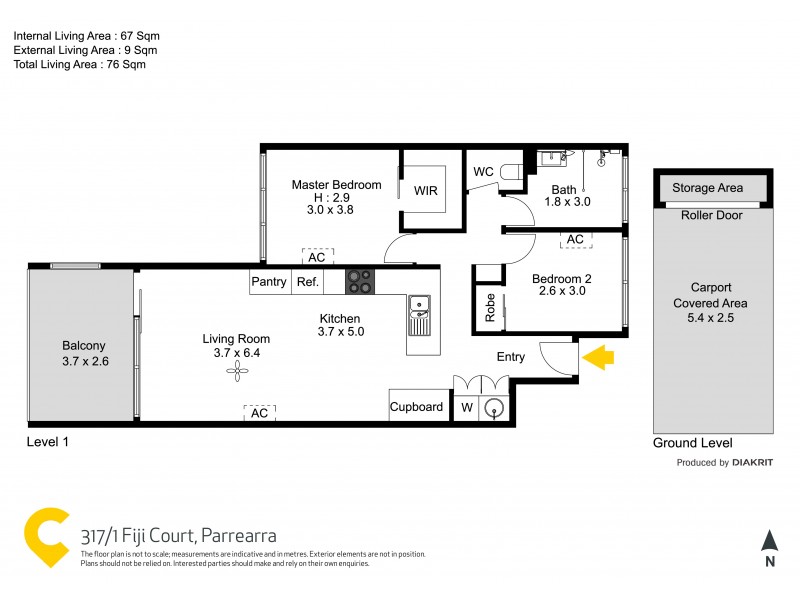 317/1 Fiji Court, Parrearra QLD 4575 Floorplan