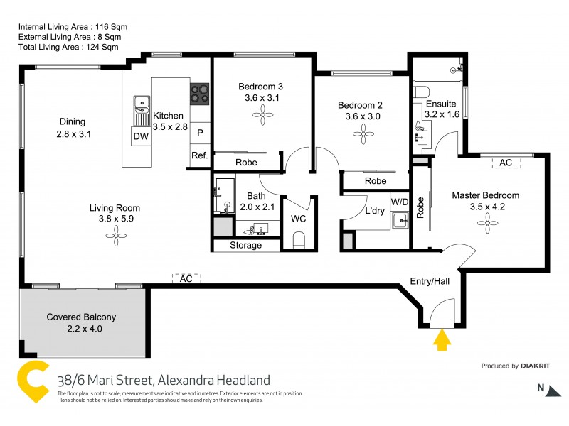 38/6 Mari Street, Alexandra Headland QLD 4572 Floorplan