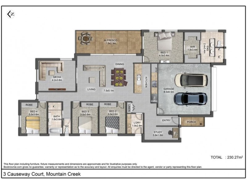 3 Causeway Court, Mountain Creek QLD 4557 Floorplan