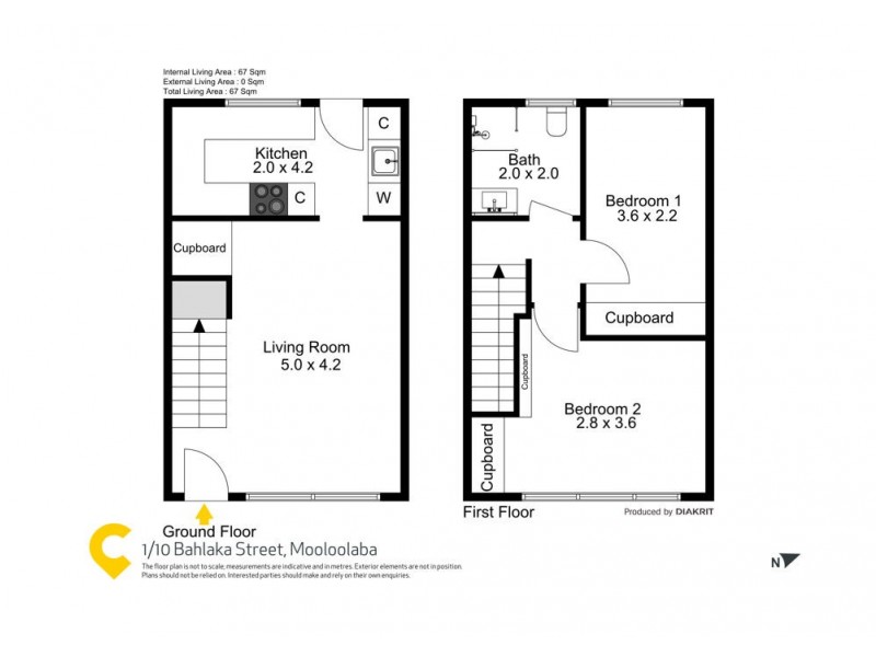 1/10 Bahlaka Street, Mooloolaba QLD 4557 Floorplan