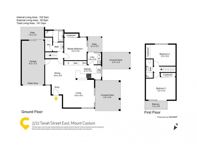 2/22 Tanah Street East, Mount Coolum QLD 4573 Floorplan
