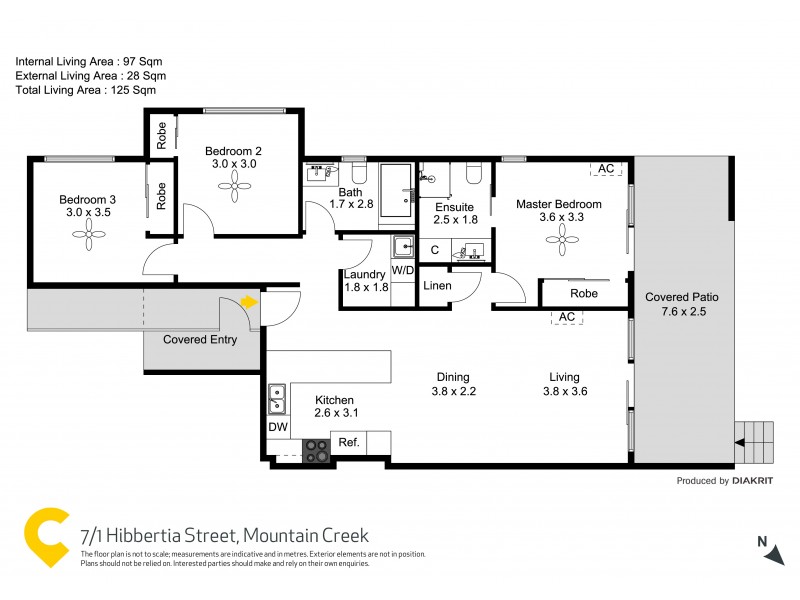 7/1 Hibbertia Street, Mountain Creek QLD 4557 Floorplan