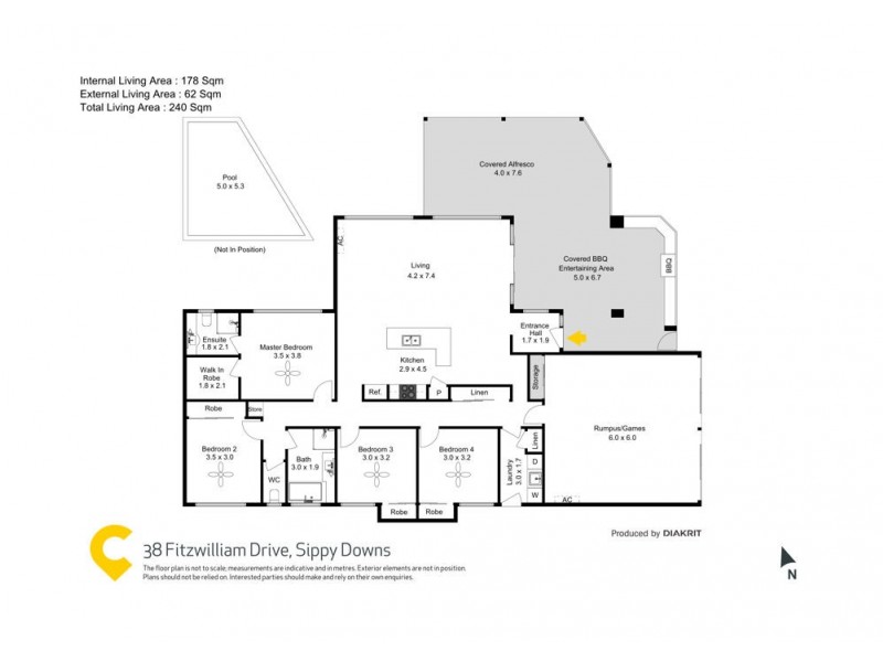 38 Fitzwilliam Drive, Sippy Downs QLD 4556 Floorplan