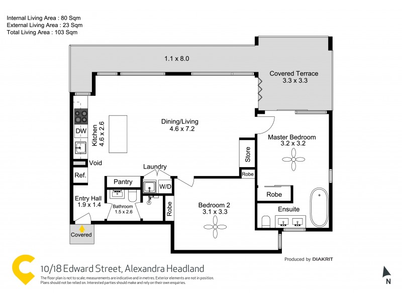 10/18 Edward Street, Alexandra Headland QLD 4572 Floorplan