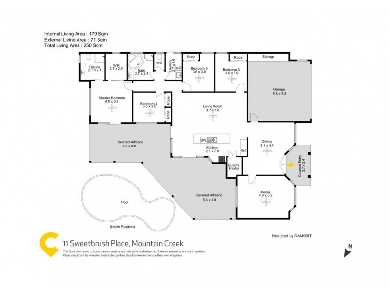 11 Sweetbrush Place, Mountain Creek QLD 4557 Floorplan