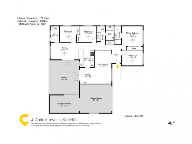 41 Arnica Crescent, Bald Hills QLD 4036 Floorplan