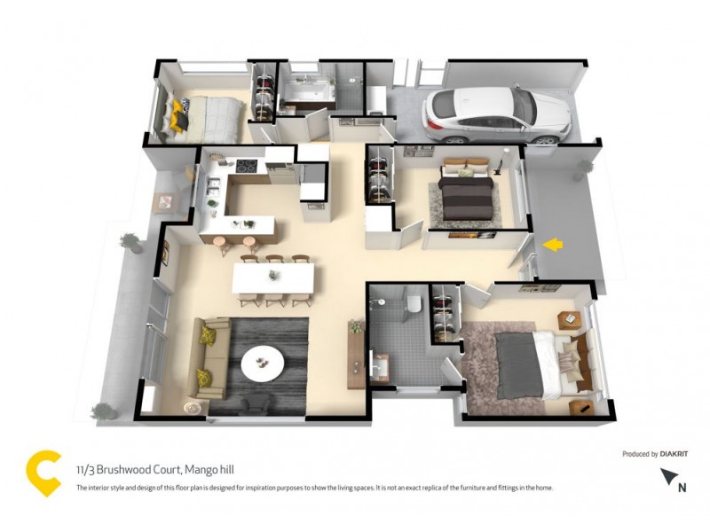 11/3 Brushwood Court, Mango Hill QLD 4509 Floorplan