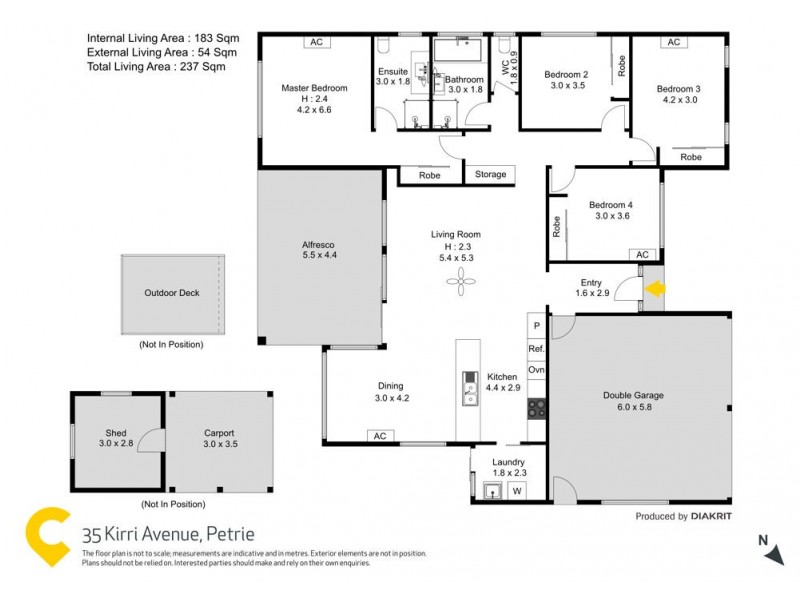 35 Kirri Avenue, Petrie QLD 4502 Floorplan