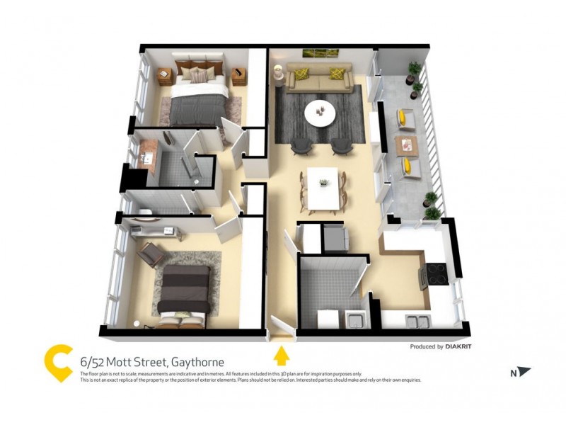6/52 Mott Street, Gaythorne QLD 4051 Floorplan