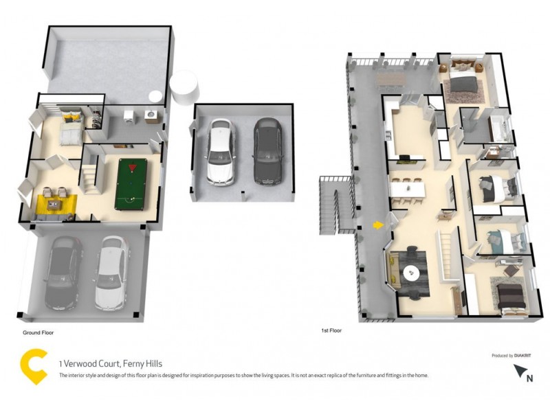 1 Verwood Court, Ferny Hills QLD 4055 Floorplan