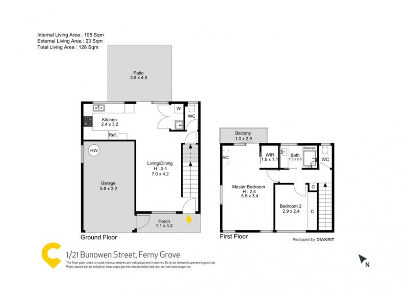 1/21 Bunowen Street, Ferny Grove QLD 4055 Floorplan