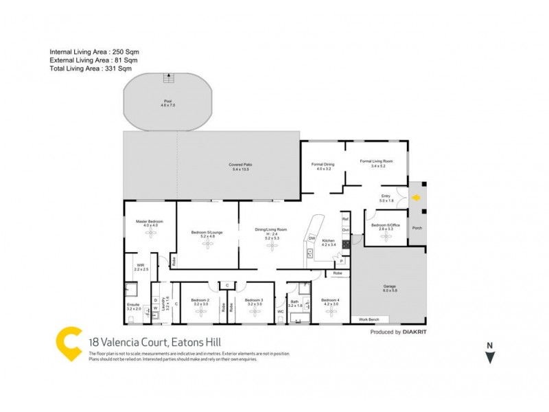 18 Valencia Court, Eatons Hill QLD 4037 Floorplan