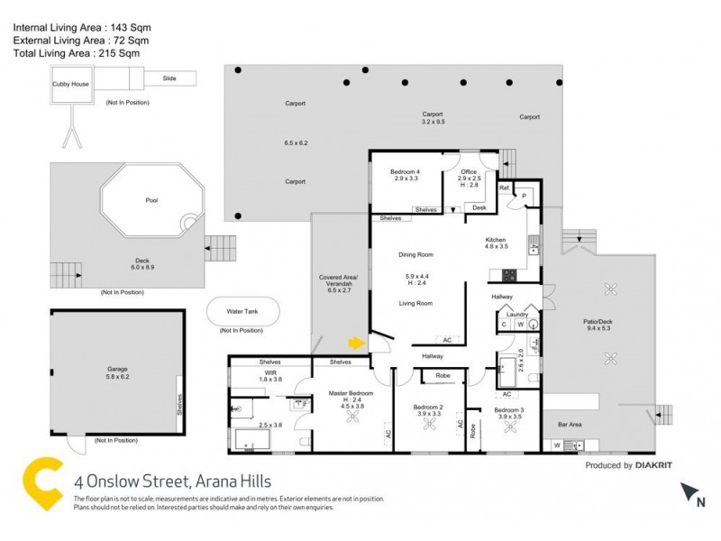 4 Onslow Street, Arana Hills QLD 4054 Floorplan