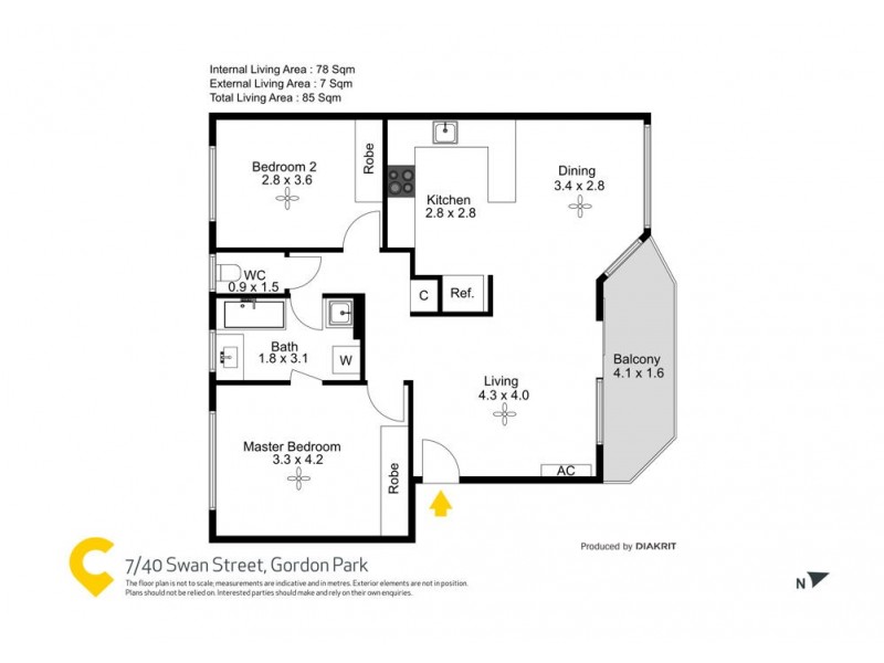 7/40 Swan Street, Gordon Park QLD 4031 Floorplan