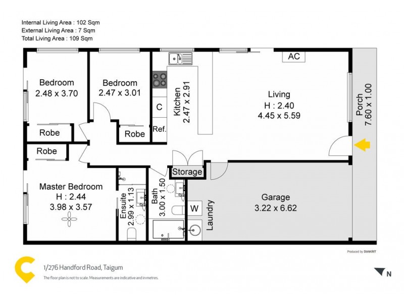 1/276 Handford Road, Taigum QLD 4018 Floorplan