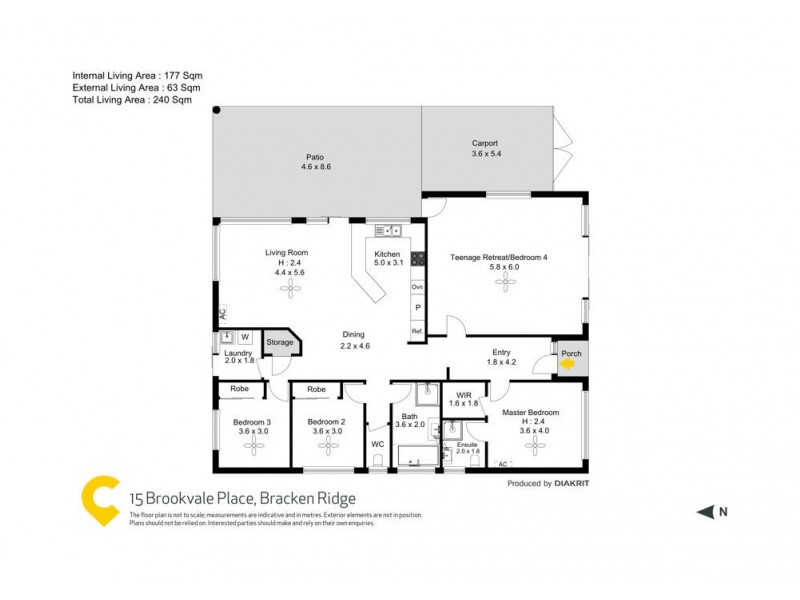 15 Brookvale Place, Bracken Ridge QLD 4017 Floorplan