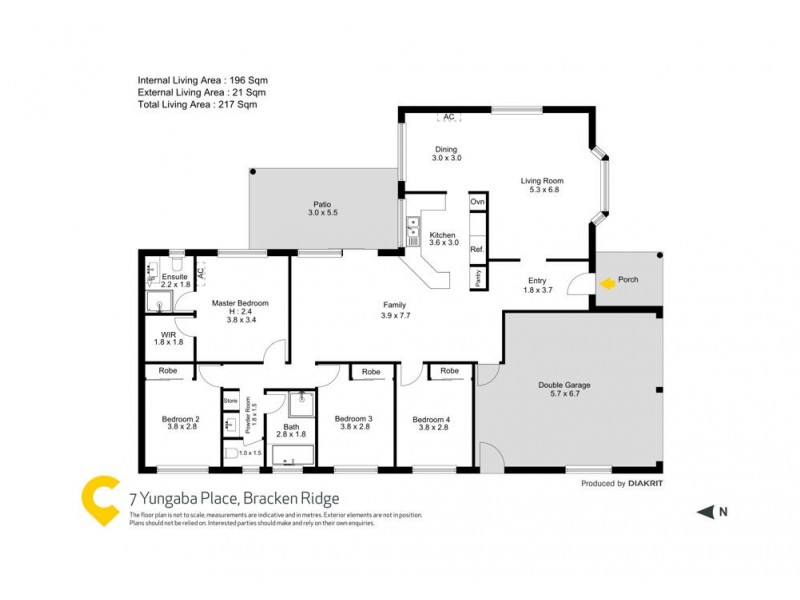 7 Yungaba Place, Bracken Ridge QLD 4017 Floorplan