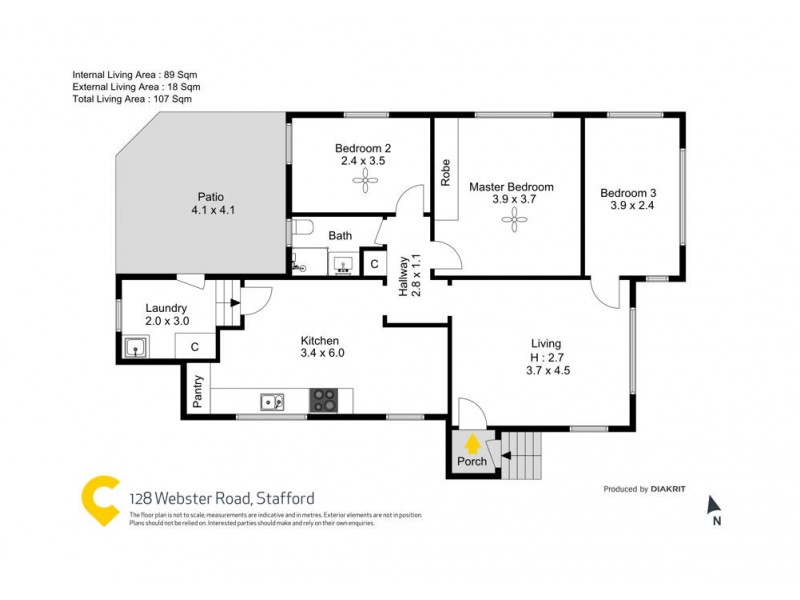 128 Webster Road, Stafford QLD 4053 Floorplan