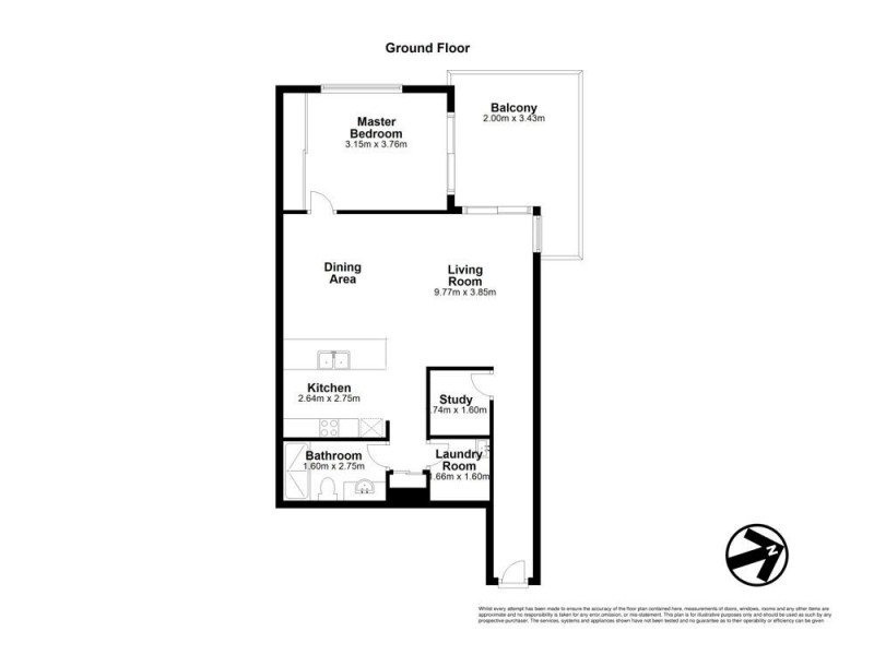409/1 Kingsmill Street, Chermside QLD 4032 Floorplan