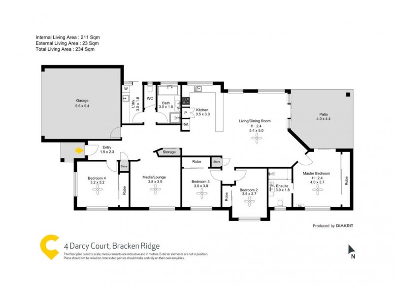 4 Darcy Court, Bracken Ridge QLD 4017 Floorplan