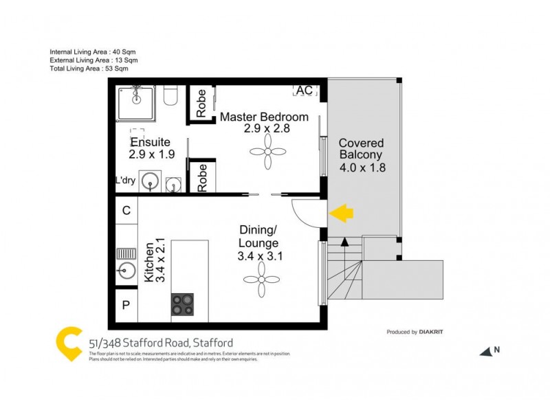 51/348 Stafford Road, Stafford QLD 4053 Floorplan