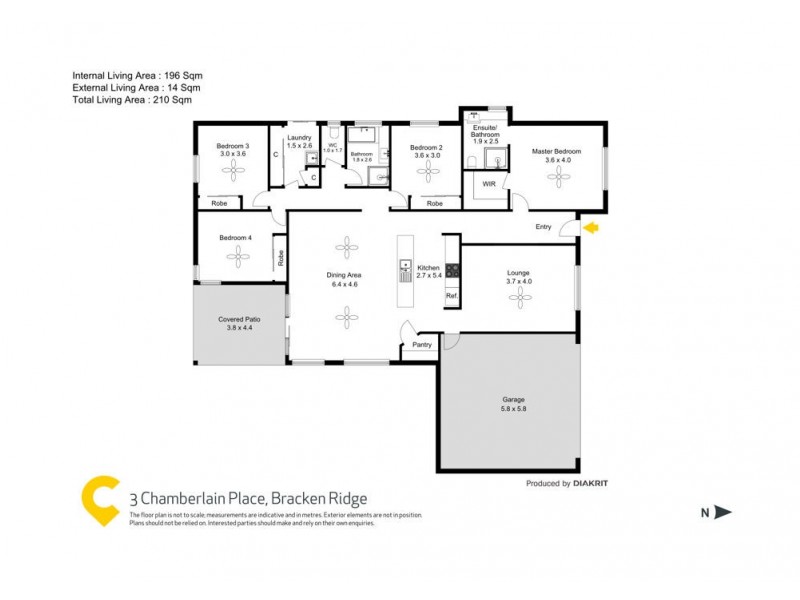 3 Chamberlain Place, Bracken Ridge QLD 4017 Floorplan