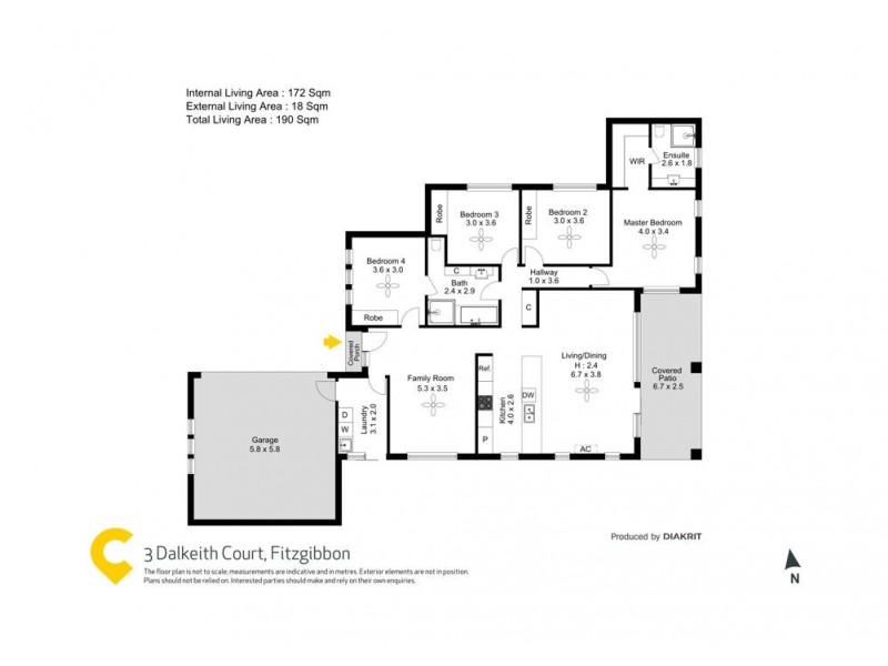 3 Dalkeith Court, Fitzgibbon QLD 4018 Floorplan