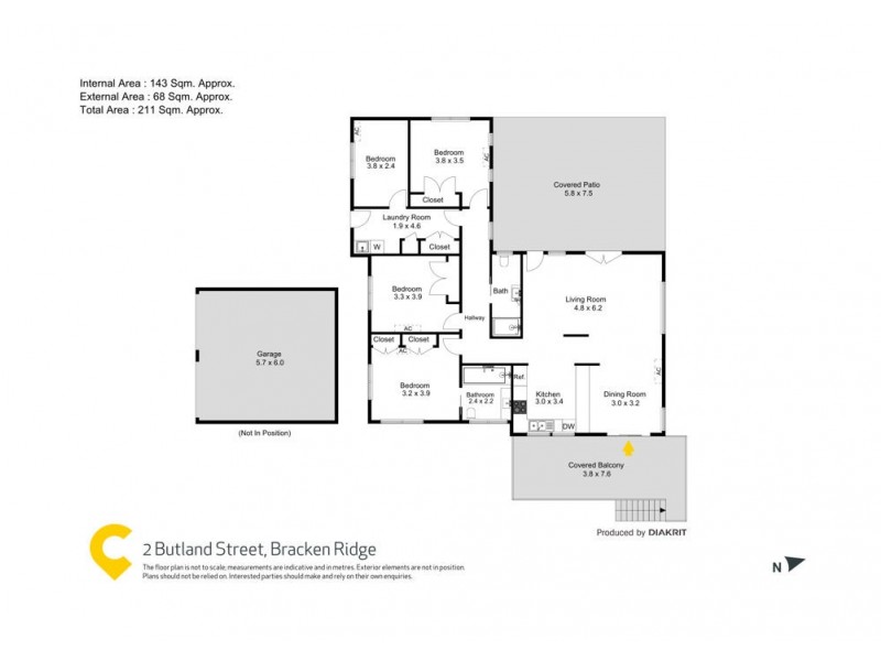 2 Butland Street, Bracken Ridge QLD 4017 Floorplan