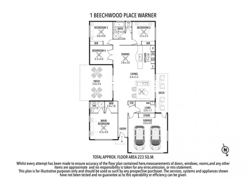 1 Beechwood Place, Warner QLD 4500 Floorplan