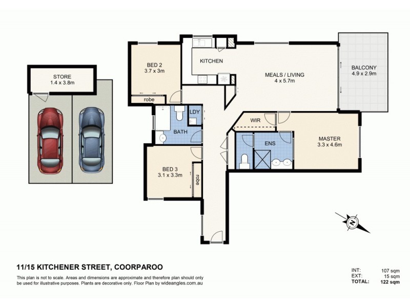 11/11-15 Kitchener Street, Coorparoo QLD 4151 Floorplan